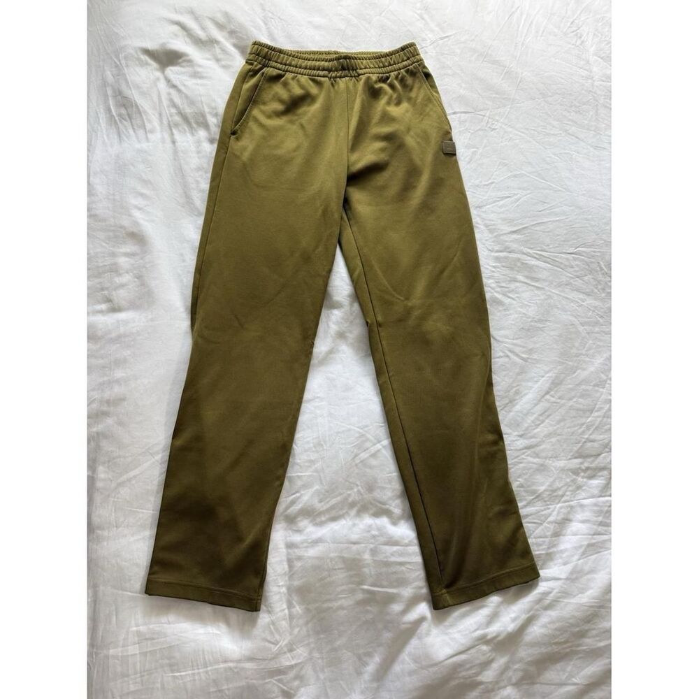 Acne Studios Olive Green Jogger Pants Men's XS Drawstring Waist Snap Hem